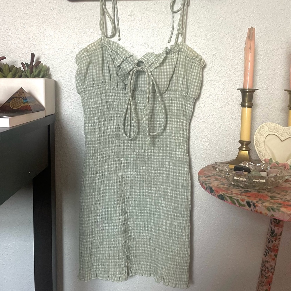 American Threads Spring/Summer mini dress, woman’s size small, vintage green!